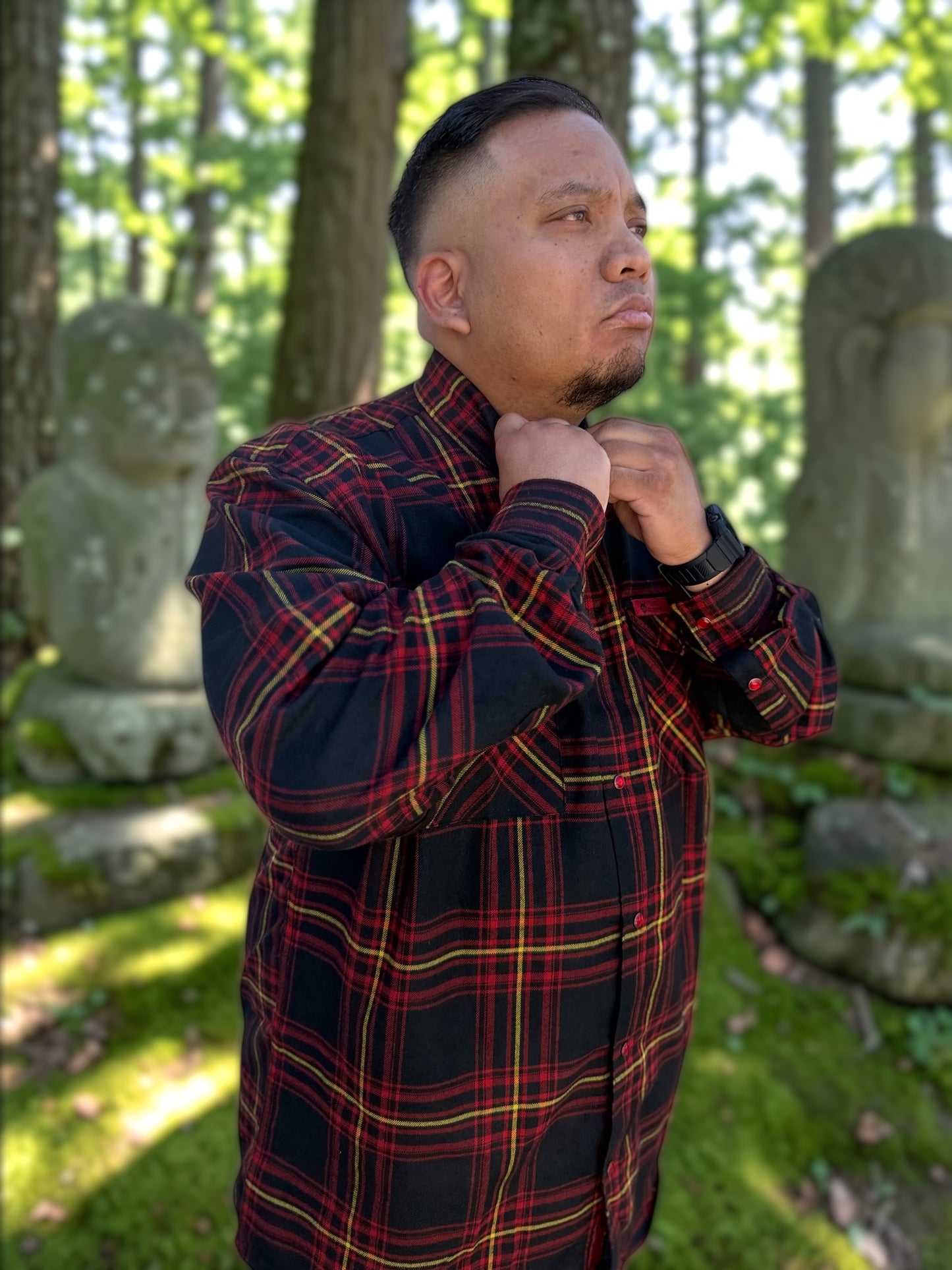 Men’s Hannya collab Long sleeve flannel