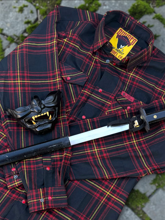 Men’s Hannya collab Long sleeve flannel